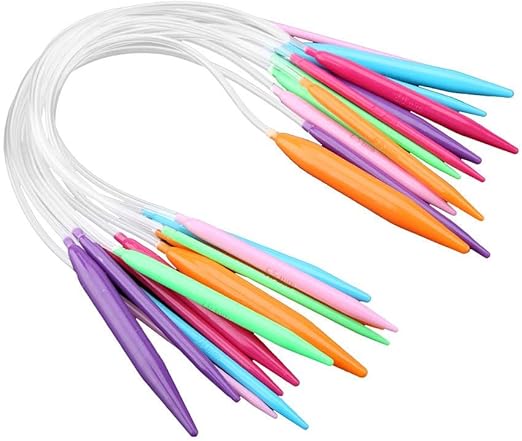 Juego De Agujas De Tejer De 12 Piezas Con Kit De Agujas De Tejer Circulares De Tubo De Plastico Multicolor Juego De Agujas De Sueter Para Tejido 40cm Amazon Com Mx Hogar Y Cocina