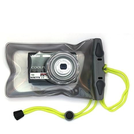 AQUAPAC wasserdichte Kameratasche mit Hardlens, transparent/grau, Mini, 428