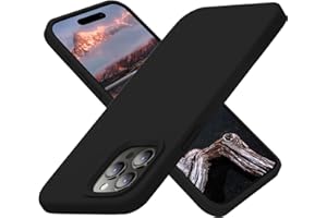 Cordking Designed for iPhone 15 Pro Max Case, Silicone Ultra Slim Shockproof Phone Case with [Soft Anti-Scratch Microfiber Lining], 6.7 inch, Black