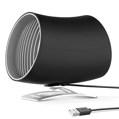 EasyAcc USB Ventilator Doppelblatt Mini Tischventilator Berührungsschalter Tragbarer Persönlicher USB Lüfter mit und 2 Verste