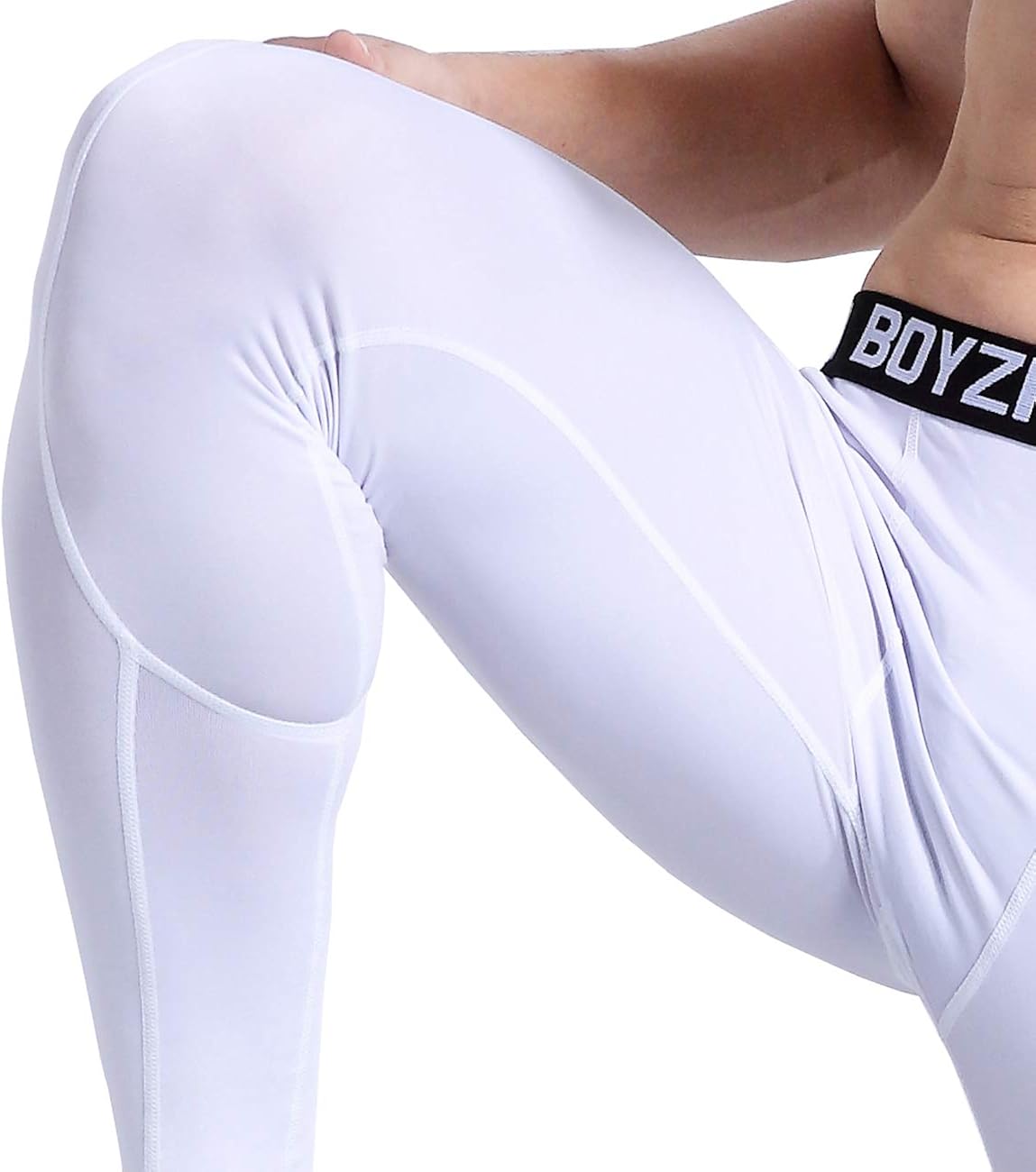 Boyzn Men's 2 Pack Sports Compression Pants Cool Dry Active Base Layer Tights Workout Running Leggings: Clothing