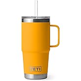 YETI Rambler 25 oz Tumbler with Handle and Straw Lid, Travel Mug Water Tumbler, Vacuum Insulated Cup with Handle, Stainless Steel, Beekeeper