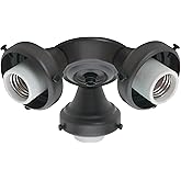 Hunter Three Light Bronze Fitter for Ceiling Fan - Ceiling Fan Light Kit Base & Replacement, Compatible with Hunter & Casabla