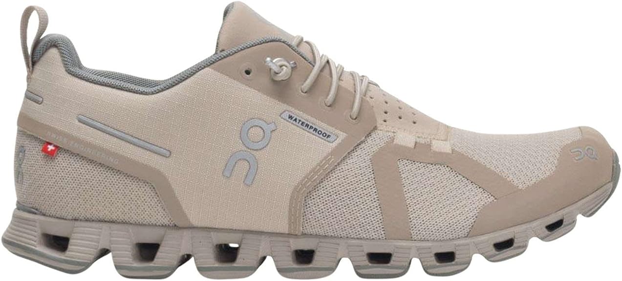 ON Running Womens Cloud Waterproof Mesh Desert Lunar Trainers 4 UK