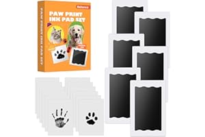 Nabance Baby Hand and Footprint Kit, Paw Print Kit for Dog Cats, 6 Inkless Print Pads, 12 Imprint Cards, Nose Print Stamp Pad for Dogs, Clean Touch Baby Footprint Kit, Pet Paw Ink Pad Family Keepsake