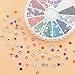 PH PandaHall 1400pcs 12 Color 3mm Faceted Rhinestones Flatback Flat Round No Hotfix Acrylic Crystals Rhinestones Glitter Decorations 3D Diamond Gems in Case for Cell Phone Nail Art