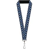 Lanyard Harry Potter Ravenclaw Crest Plaid Blues Gray