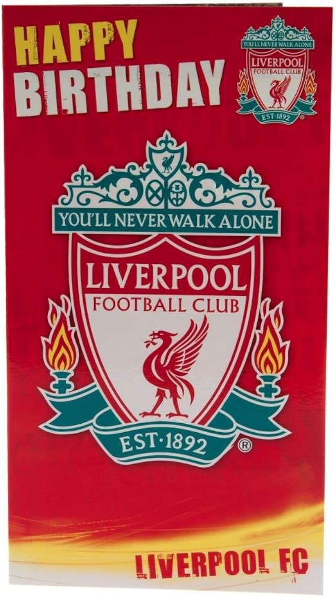 Amazon Com 1 Classic Liverpool Fc Birthday Card Birthday Greeting Cards Office Products