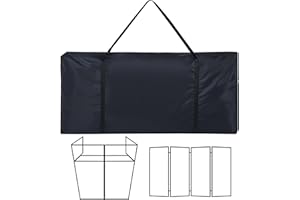 Huhumy DJ Booth Carrying Bag 1680d Oxford Cloth DJ Facade Panel Carry Bag Black Facade case Reinforced Replacement, 46.5 x 22 x 4.7''