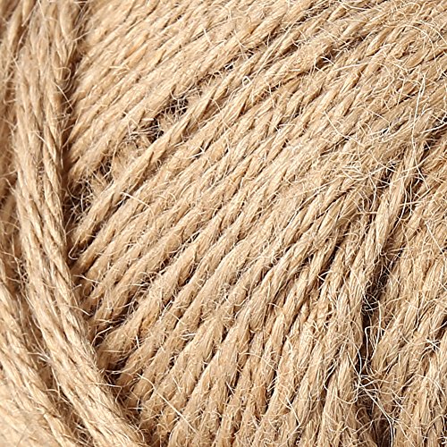 Adeeing 320 Feet Natural Jute Twine Arts Crafts Gift Twine Christmas Twine Industrial Packing Durable String Rope for Gifts, DIY Crafts, Festive Decoration Gardening Applications 1 PC