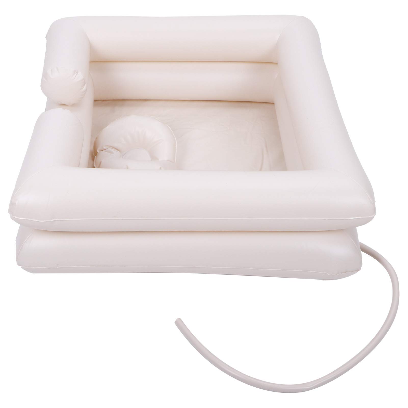 PVC Portable Inflatable Shampoo Basin Kit, for Elderly Disabled Pregnant Hair Washing Basin Equipped with a Safety Inflation Valve