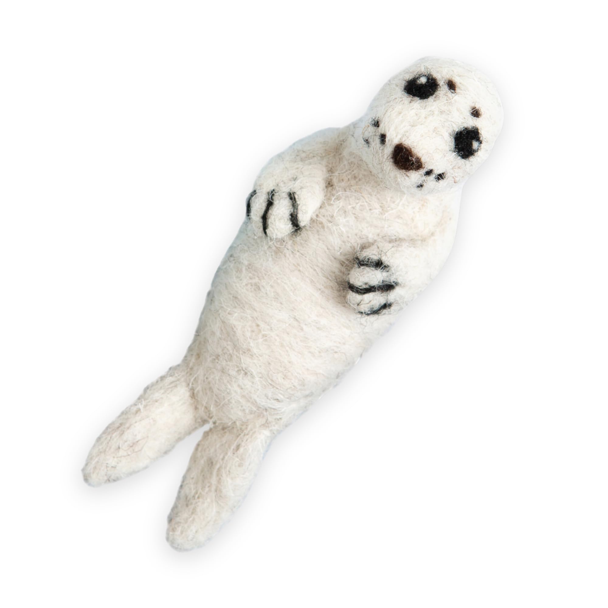 Hawthorn Handmade Seal Pup Needle Felting Kit - Needle Felting Craft Kits for Adults UK, Includes Felting Wool, Needles & Instructions. Great for Adult Craft Gifts - Approx 12cm Long