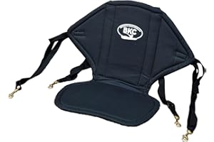 BKC UH-KS222 Universal Sit-On-Top Soft Padded Kayak Seat and Backrest with Water Bottle Pouch for Fishing/Kayaking/Rafting/Canoeing by Brooklyn Kayak Company