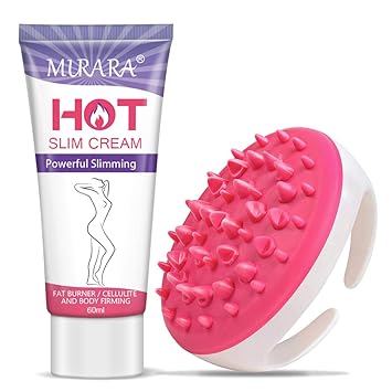 Amazon Com Body Hot Cream Cepillo Masajeador Anticelulitico Con Cuerpo Crema Reafirmante De Celulitis Para Adelgazar Y Quemar Grasa Crema De Tratamiento De Celulitis Natural Para Muslos Vientre Piernas Abdomen Brazos Y Gluteos