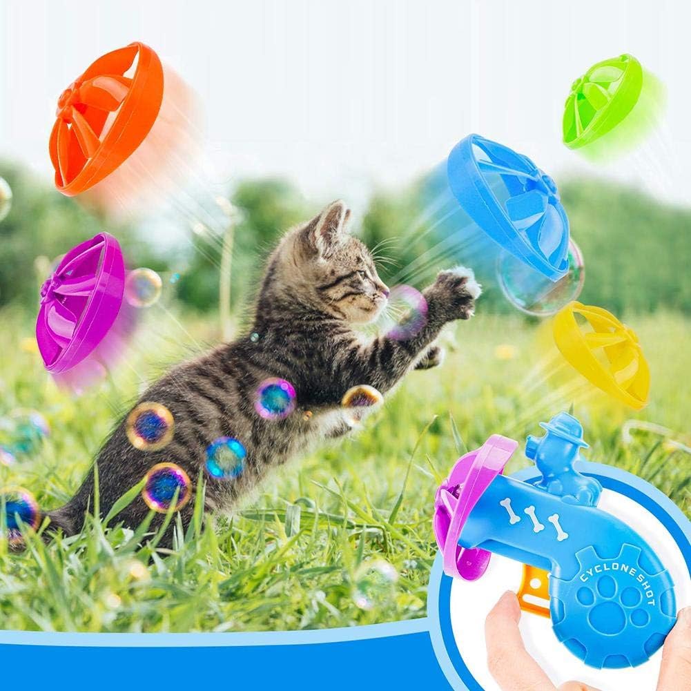 Wangyan 123 Cat Fetch Toy con hélices voladoras de 5 Colores satisface