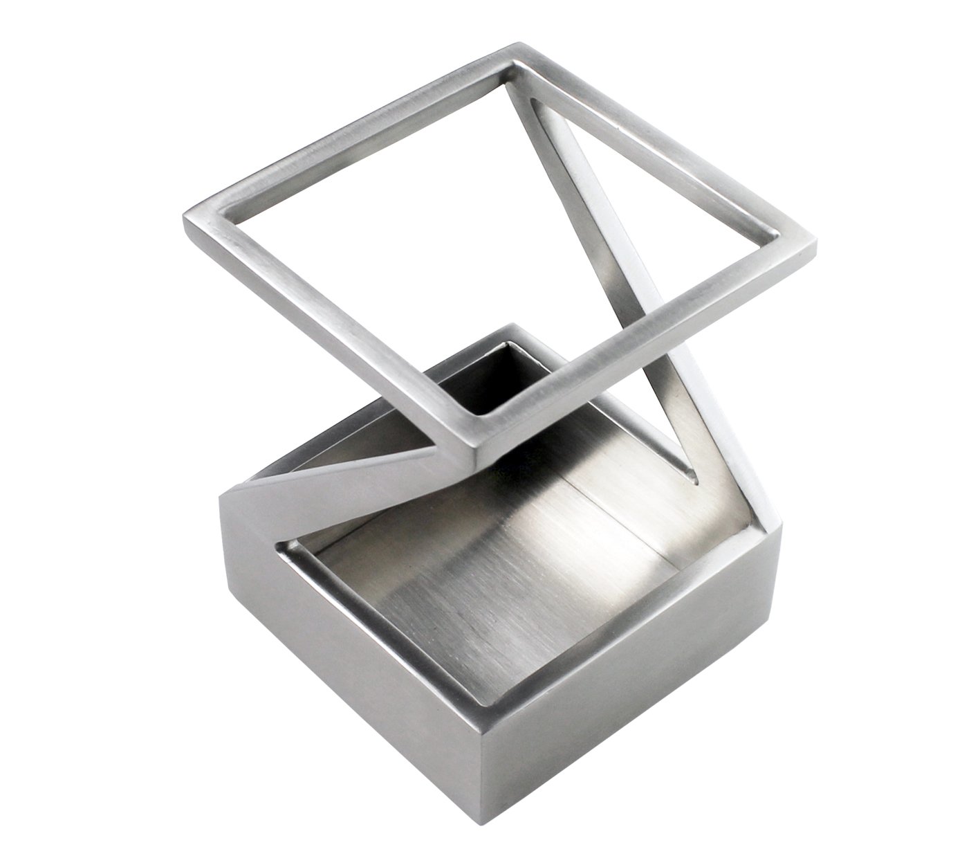 ArtsOnDesk Modern Art Pen and Pencil Holder St203 Stainless Steel Satin Finish Patented Deck Accessory Desktop Pen Case Cup Tray Stand Office Organizer Corporate