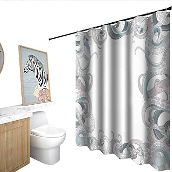 Amazon Com Homecoco Octopus Polyester Fabric Shower Curtain