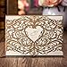WISHMADE Laser Cut Invitations Cards Sets Gold 50 Pieces for Wedding Birthday Bridal Shower with Envelopes and White Printable Paper Kits
