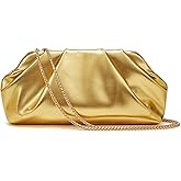 Clutch Purses for Women – Elegant Pleated Soft PU Leather Evening Bag with Detachable Chain, Ideal for Weddings & Parties