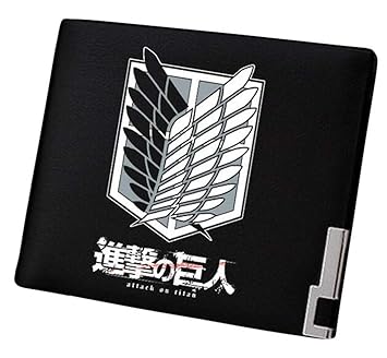 Cosstars Attack on Titan Anime Bifold Brieftasche Kunstleder Schlanke Geldbörse Portemonnaie Kreditkartenhülle /1