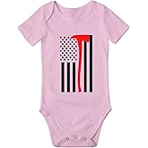 MOCSONE Firefighter Axe Red Line Flag Newborn Girl Boy Romper Jumpsuit Bodysuit Baby Outfits Infant Clothes