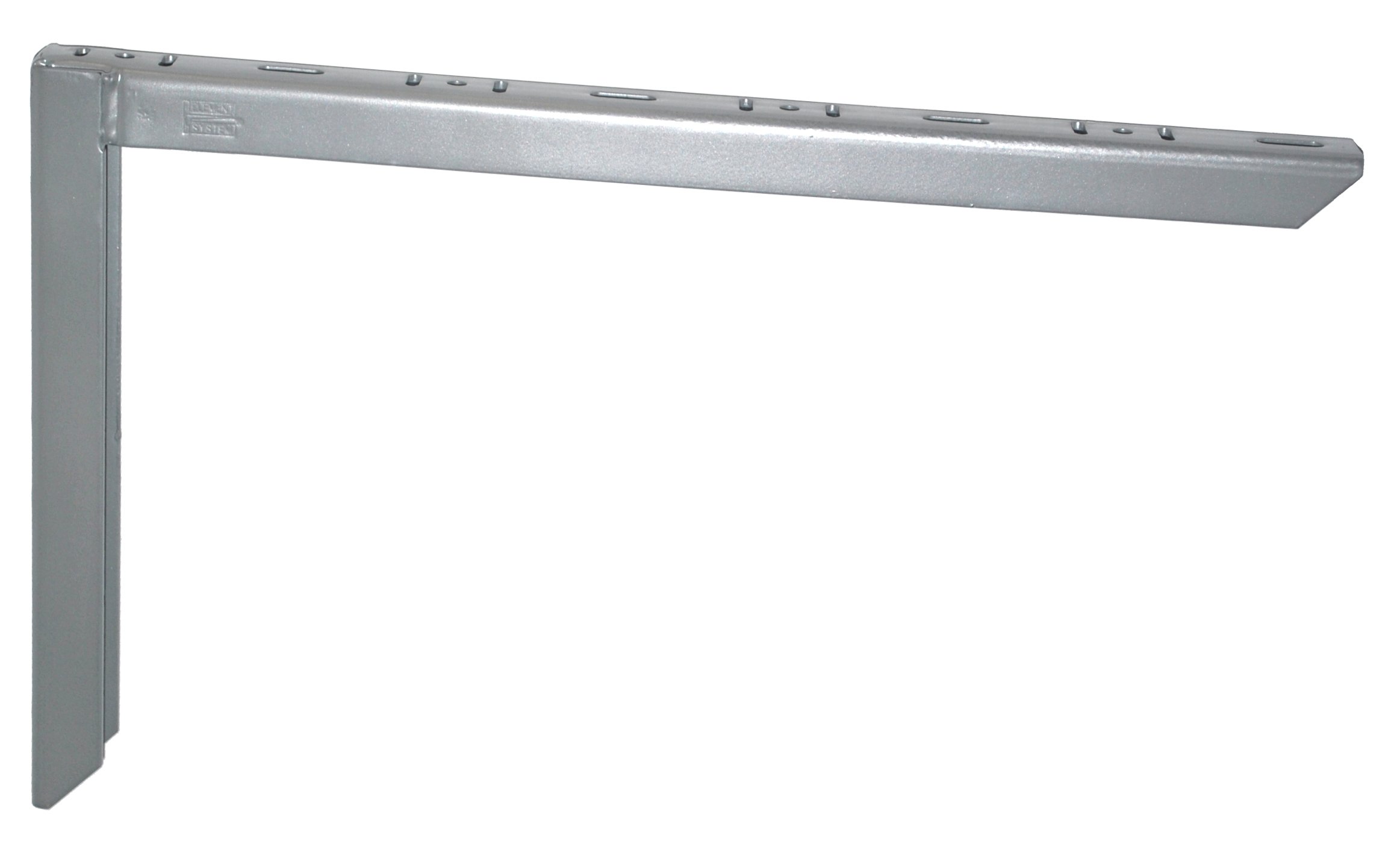 Element System Heavy Load Shelf Brackets, white aluminium steel (Set of 2), 250 x 400 mm, Made in Germany