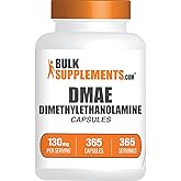 BulkSupplements.com DMAE Bitartrate Capsules - Dimethylaminoethanol Bitartrate, DMAE Supplement - Gluten Free, 1 DMAE Capsule per Serving, 365 Capsules (Pack of 1)