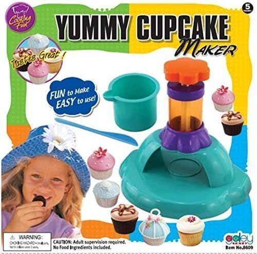Cooking Fun Cupcake Muffin Maker Machine Dough Press Dispenser Mixer Cake Cases Bbq Party Toy