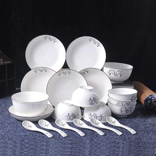 Vajilla plato de cerámica conjunto de cubiertos 20 cabeza en ...