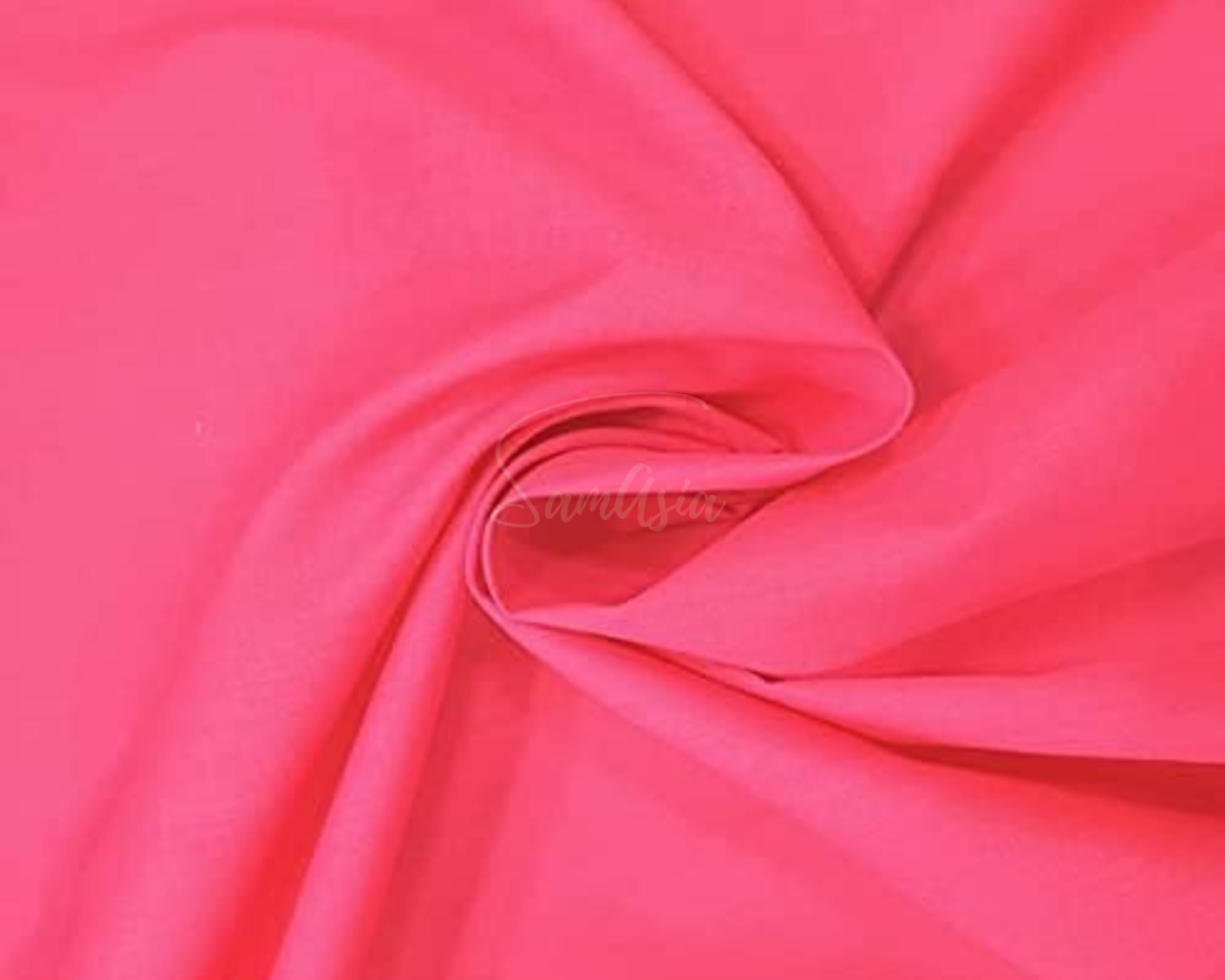 Plain Cerise Polycotton Fabric for Dressmaking, Art & Craft, Sewing, Quilting | 45'' - 115 cm Wide| Precut Length 3m