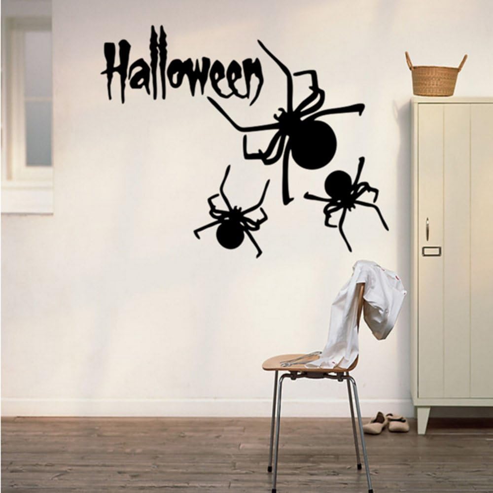 Amazon Com Hj Happy Halloween Spider Wall Decals Window Stickers