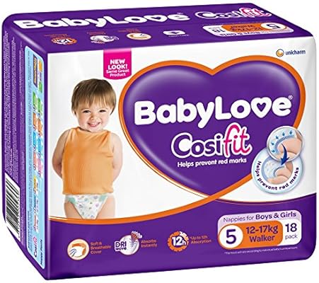 Babylove Cosifit Nappies Size 5 12 17kg 72 Nappies 4x 18 Pack Amazon Com Au Health Personal Care