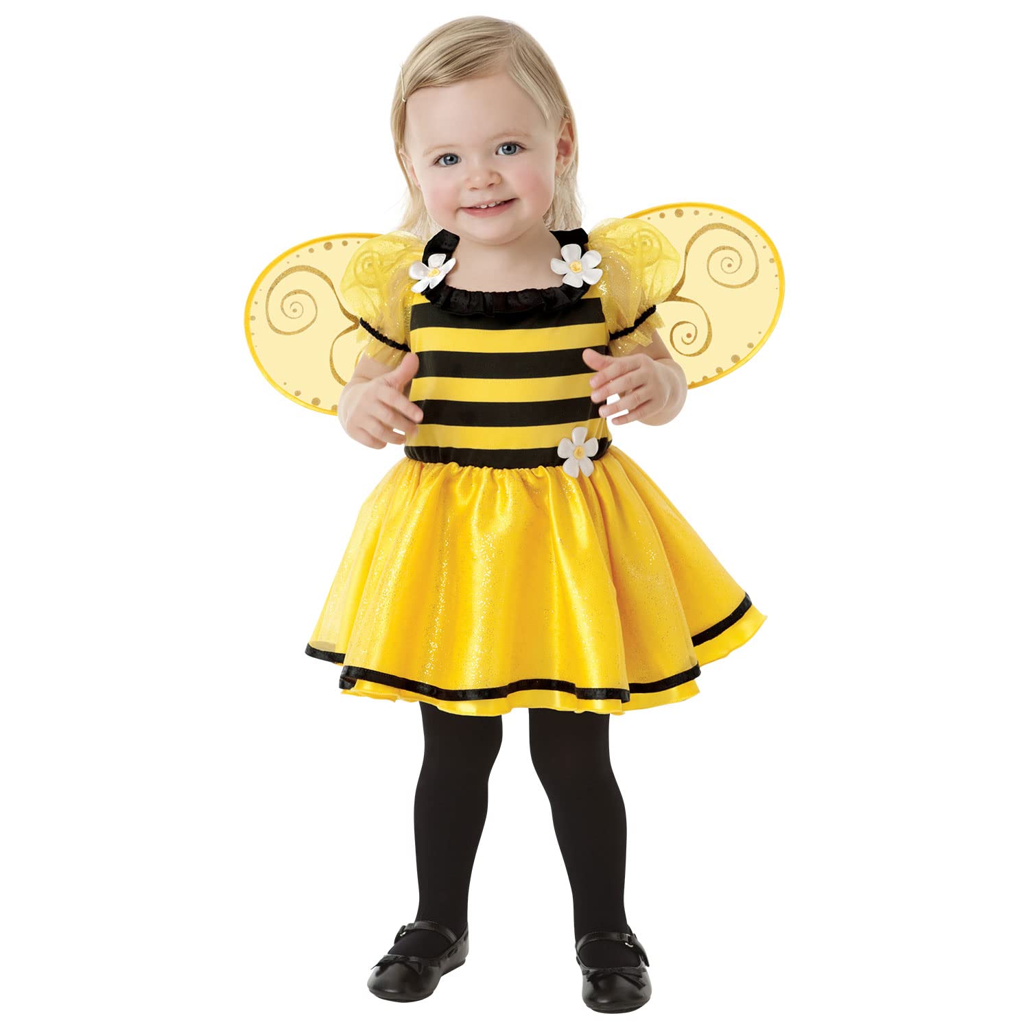 amscan 9918189 999673 Kids Little Stinger Bee Girls Costume Age: 3-4 Years, Yellow