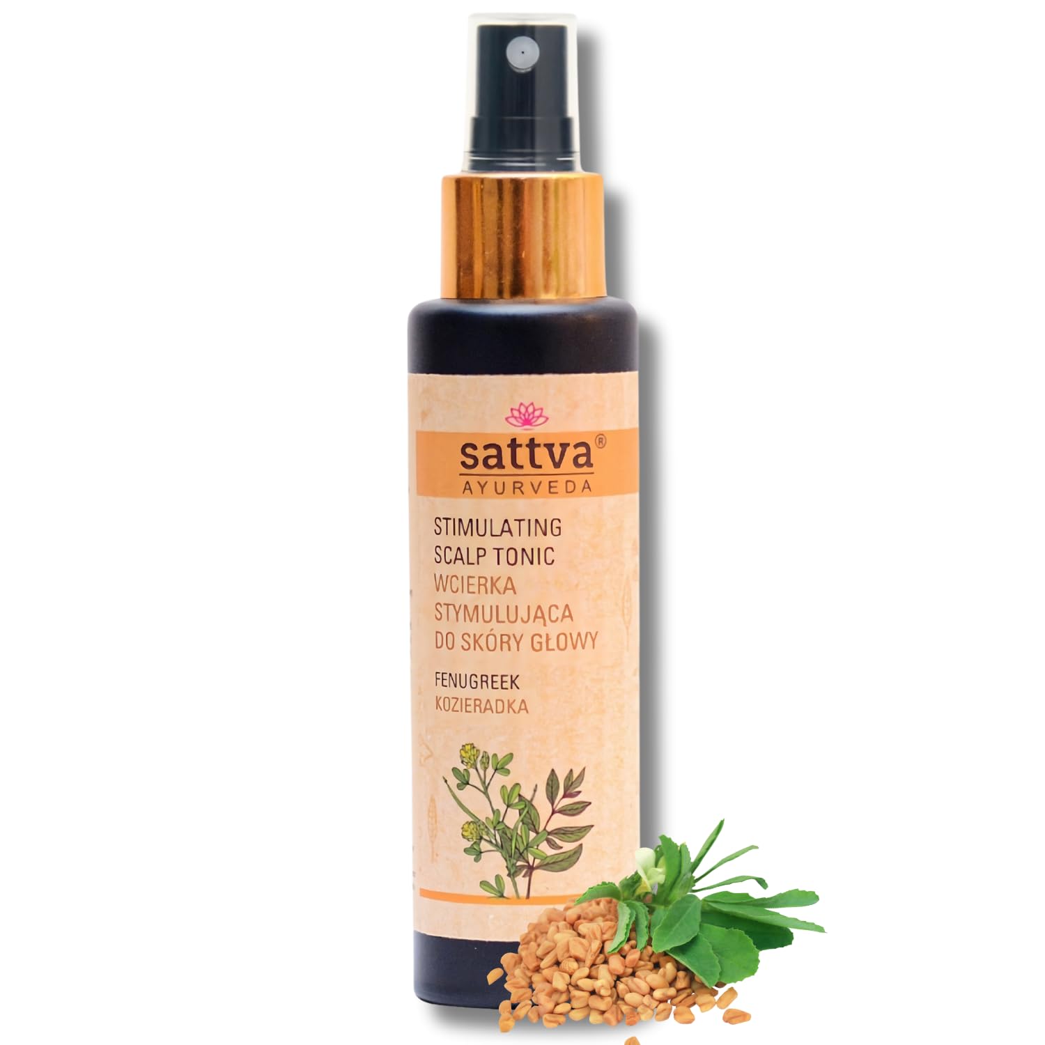 Sattva Ayurveda Hair Tonic Fenugreek - Promotes Hair Growth & Reduces Hair Loss, Intensive Scalp Care for Dry & Itchy Scalp, Alcohol-Free, Paraben-Free- 100 ml