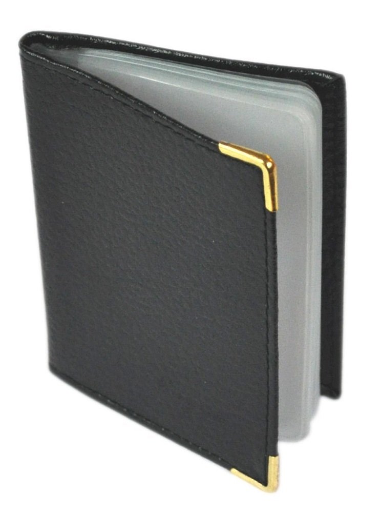 Porte cartes Femme/Homme Noir 20 Emplacements en Cuir - ICEPAK (NOIR)
