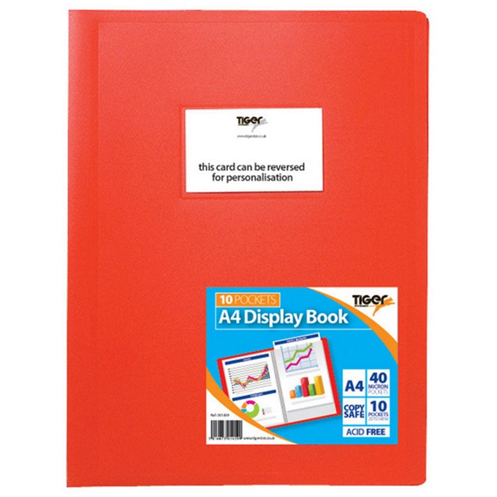 Tiger 301459 10 A4 Pocket Flexi Display Book