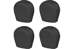 MORNYRAY Tire Covers 4 Pack - Tough Wheel Protector for RV,Camper,SUV,Trailer,Truck.All-Weather Waterproof Anti-UV Snow Sun Rain(Four-Black-Tire Covers, XL (Fits Tire Diameters 33''-35''))