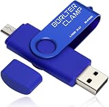 BORLTER CLAMP 64GB Dual USB 3.0 OTG Flash Drive Micro USB Memory Stick Pendrive