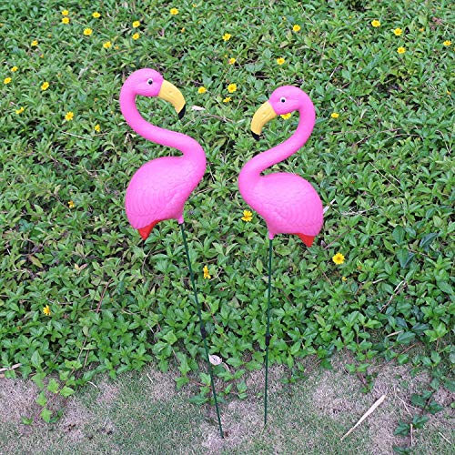 G- Shop hot Pack of 2,Pink Flamingo,Lawn Garden Ornaments,Yard Art Decor,34inch,