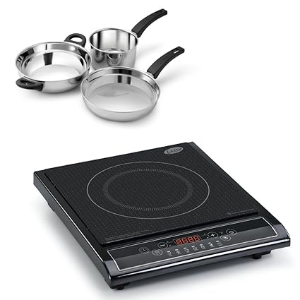 Buy Glen 3071 Induction Cooker And Alda Ss Gift Set 3 Pieces