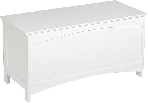 Baúl de almacenamiento, cofre de juguetes en madera - Color BLANCO