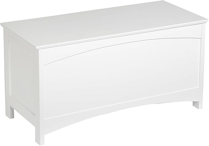 Baúl de almacenamiento, cofre de juguetes en madera - Color BLANCO