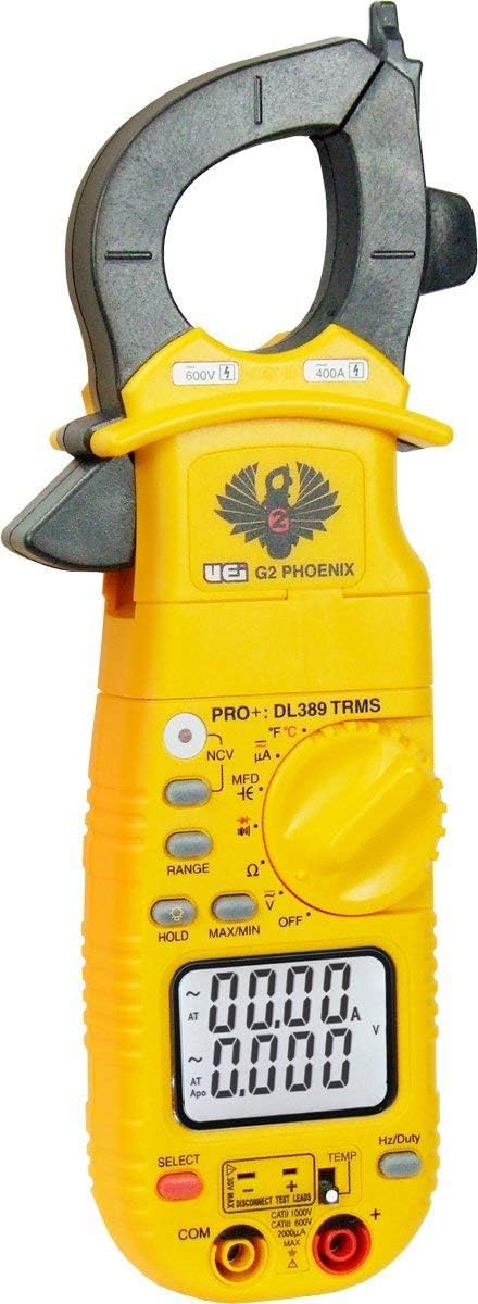 UEi Test Instruments DL389 TRMS Dual Display Digital Clamp-on Meter (Pack of 2)
