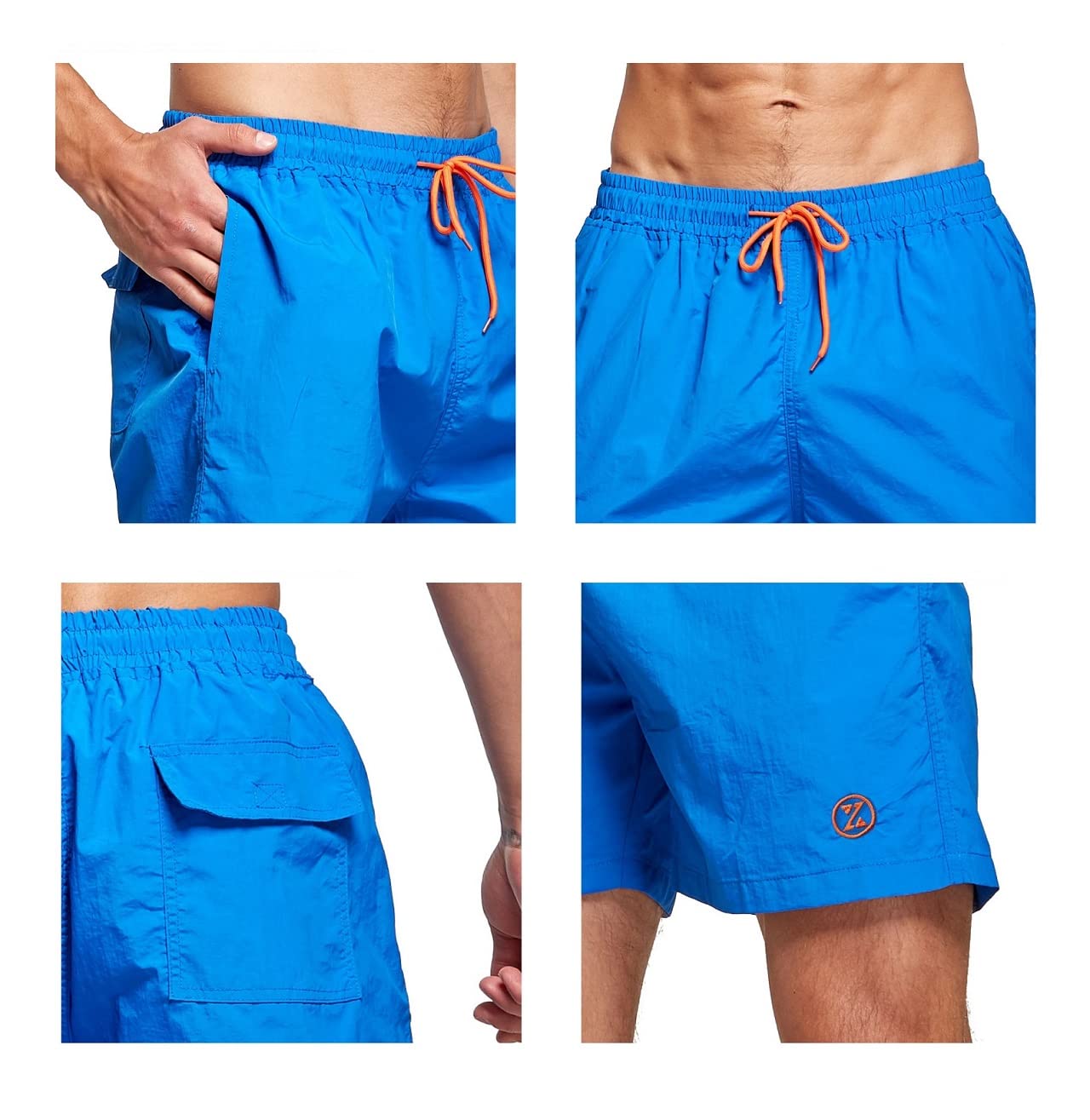 ZOXOZ Badeshorts Herren Schnelltrocknend Männer Schwimmhose Boardshorts Strandshorts Beachshorts mit Mesh-Futter Verstellbarem Tunnelzug Navyblau 3XL 2