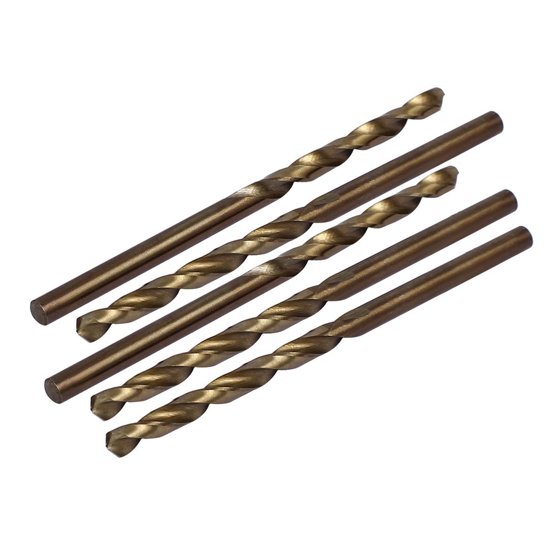Sourcingmap 3.8mm Drilling Dia HSS Cobalt Metric Spiral Twist Drill Bit Rotary Tool 5pcs