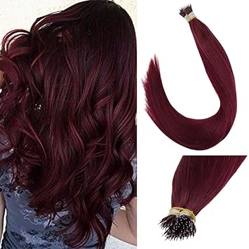 Amazon Com Laavoo 18 Nano Tip Human Remy Hair Extensions With