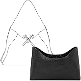 FANJI Project Handbag Organizer Insert for LV CarryAll Dark Vibe MM, Custom Fit Inside Premium Matte Black Lightweight Purse Insert with Cup Holder Accessories