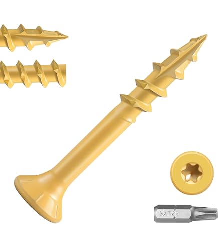 Power Pro One Exterior Screws, Flat Head, Bronze Epoxy Coated, #10 X 1-1/2 In., 15-Pk. - True Value Hardware