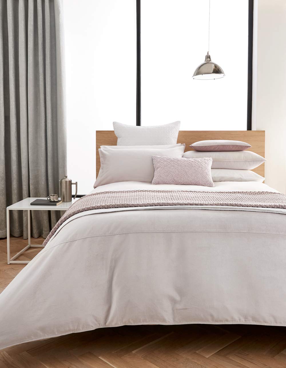 Peacock Blue Hotel Samsara Cover Set Dusky Pink, Double