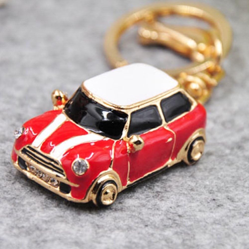 GH8 Kawaii Cute Rhinestone Car Shape As Charms Car Key